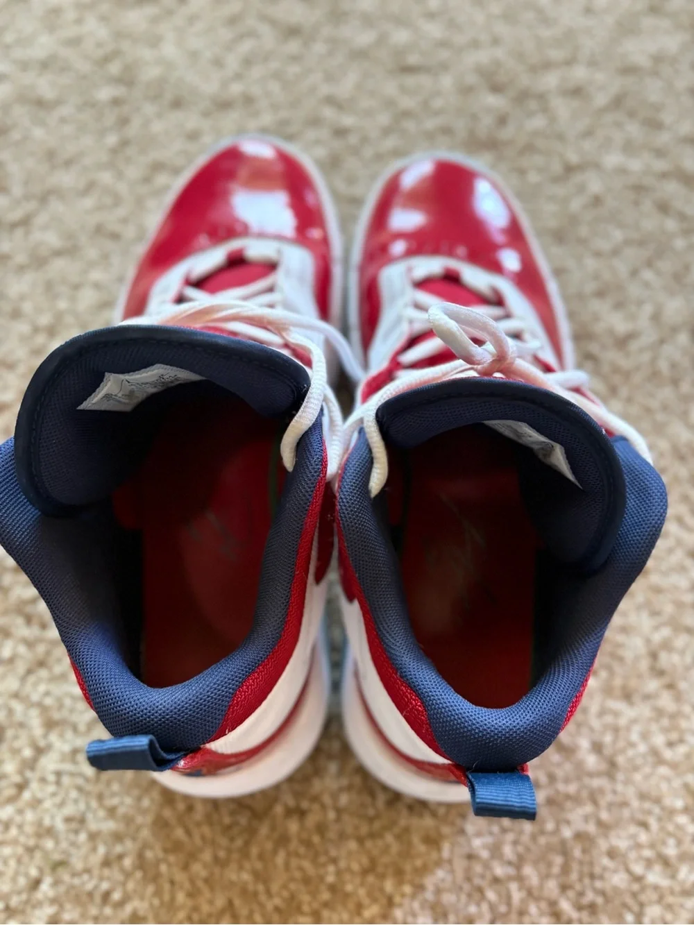 Nike Air Jordan Stay Loyal 3 Red and White Basketball Sneakers